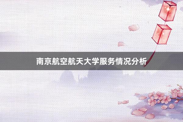 南京航空航天大学服务情况分析